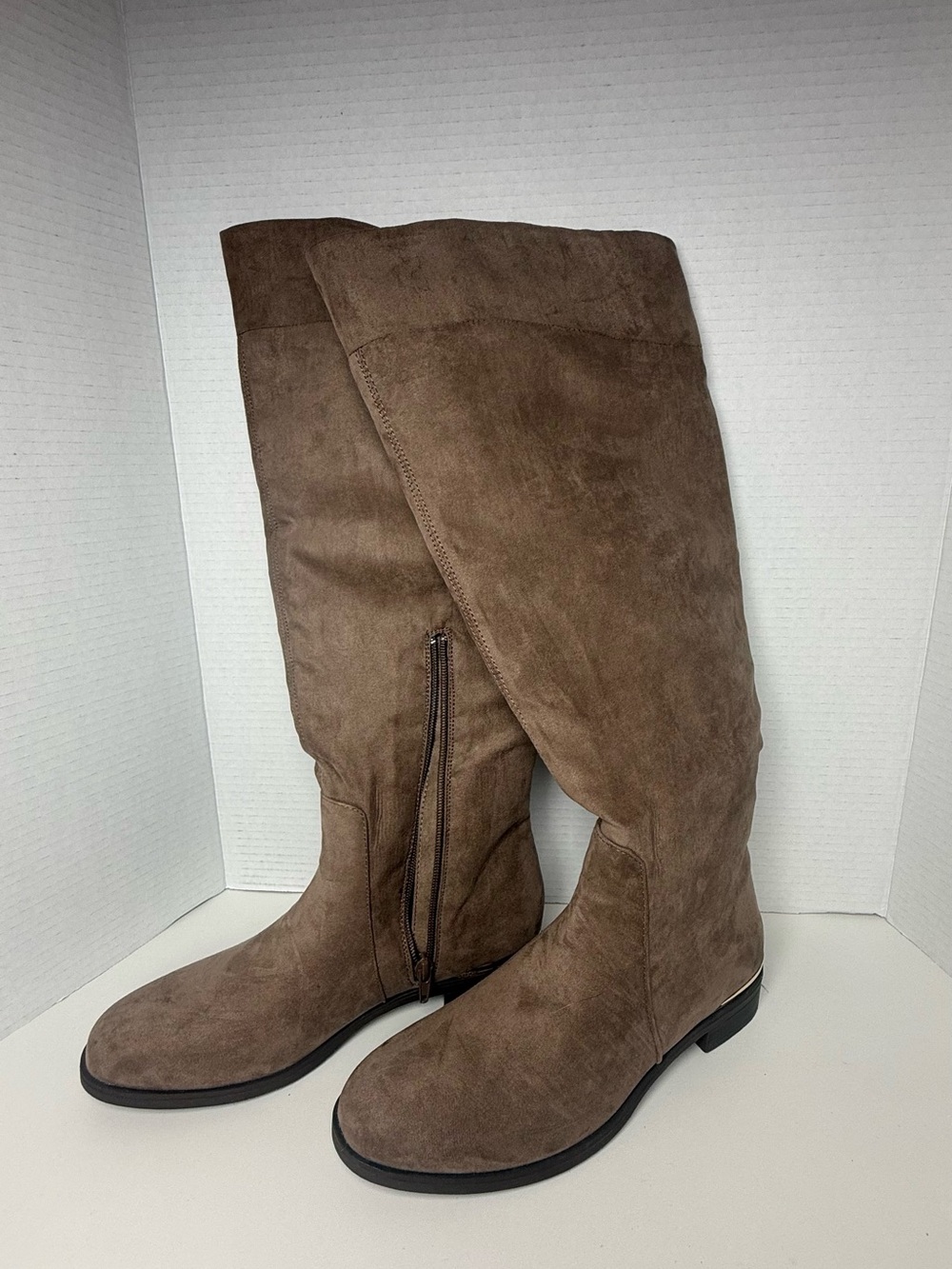 new directions Brown Over-the-Knee Suede Boots